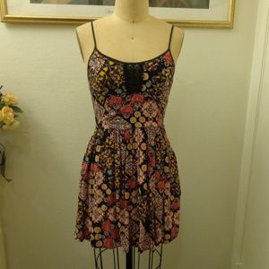 Band of Gypsies Boho Floral Spaghetti Strap Dress